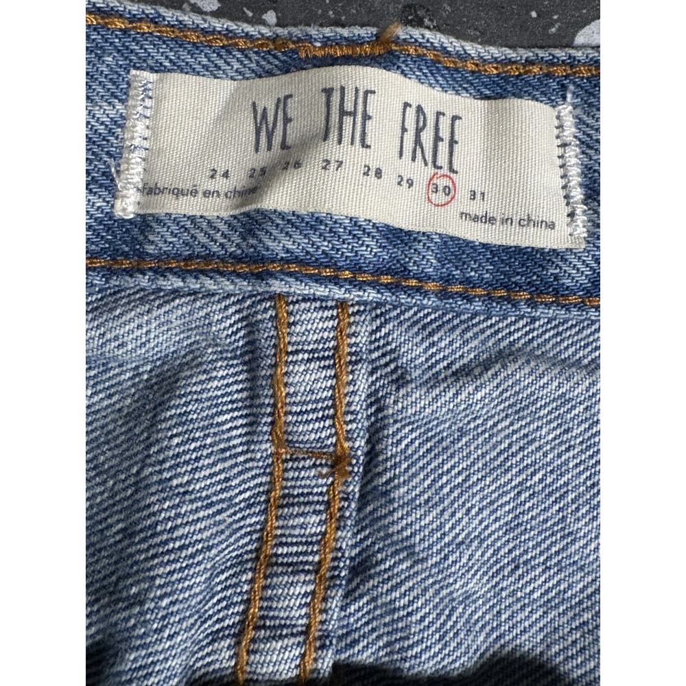 Free People We The Free Distressed Denim Jean Skirt Size 30 New with Tag - Picture 4 of 7